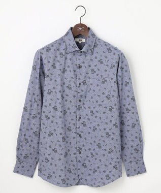 JOSEPH ABBOUD 【柔らか】シャンブレーツイルピーチ シャツ サックスブルー系6