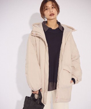 Green Parks フーディ中綿コート Light Gray