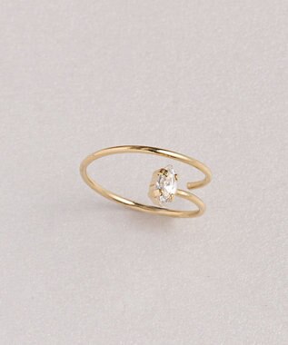 Phoebe ≪TV番組着用商品≫フロートスパイラルビジューリング クリア