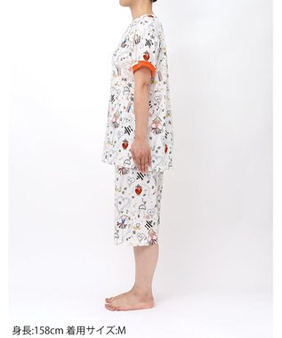 tsumori chisato SLEEP ツモリチサト パジャマ 綿100%(本体) 天竺素材 4分袖 6分丈 レディース UDT122 /ワコール アイボリー