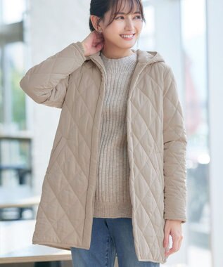 Tiaclasse 【安田美沙子さん着用・新色追加】中綿キルティングコート モカベージュ