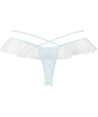 WACOAL  Ｔバック ショーツ 【夏めくブラ】 BRB465とペア はきこみ丈あさめ ソング レディース PRA465 /ワコール サックス