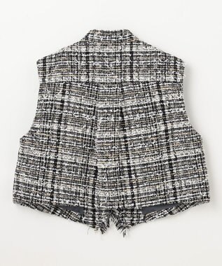 GRACE CONTINENTAL フリンジミニベスト ブラック