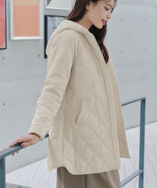 Tiaclasse 【安田美沙子さん着用・新色追加】中綿キルティングコート アイボリー