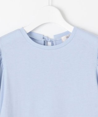 Feroux 【UVケア】バックリボンボリュームスリーブ Tシャツ スカイブルー系