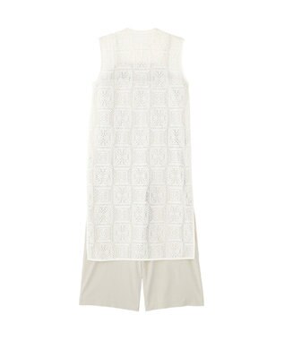 AMERICAN HOLIC 【2点セット】ロングレースジレ+サロペット Off White