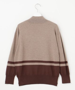 23区GOLF 【WOMEN/EC限定】カラーブロック モックニット ベージュ系