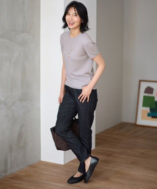 ANY 【ウエストゴム/ストレッチ】ウルトライージーデニムパンツ ブラック