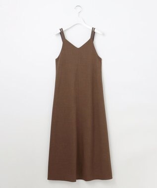 Feroux ダブルストラップキャミ ドレス ダークブラウン系