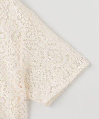 SHARE PARK LADIES オーバーサイズレースシャツ アイボリー系