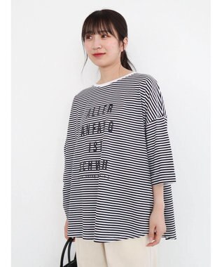 Green Parks インド綿 BIGサイズブロックロゴ半袖プルオーバー Border