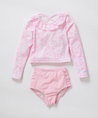 OP／FILA 【marie claire ENFANTS】フリル襟付き長袖ラッシュガード型水着
