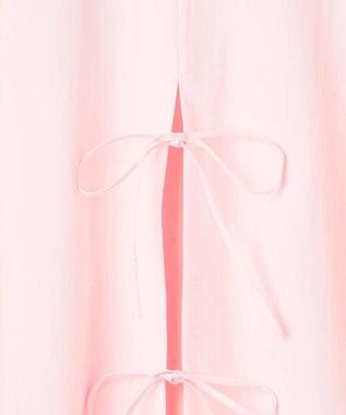 UNFILO L 【WEB限定カラー】バックリボン イージーケアシャツ ピンク