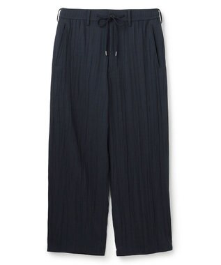 JOSEPH HOMME 【HIGH GRADE LINE】フォグプリーツストレッチ　ドロスト付ワイドストレートパンツ / HARRY CONVERTIBLE ネイビー系