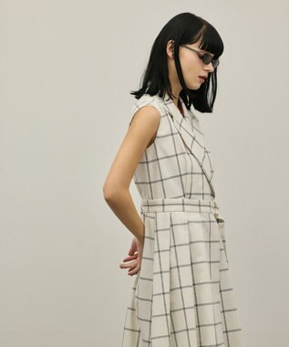 GRACE CONTINENTAL カシュクールタックフレアワンピース キナリ