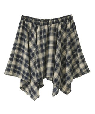 AMERICAN HOLIC チェックレイヤードスカート Navy