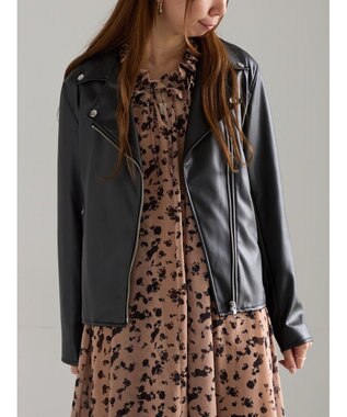 Te chichi レザーダブルライダースジャケット ブラック