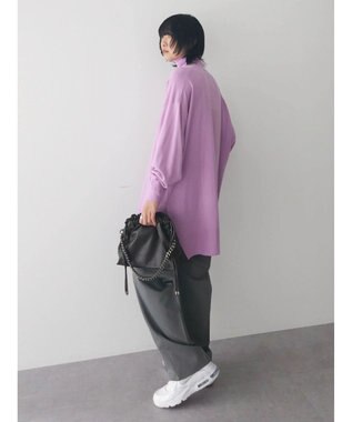 Green Parks もちやわ　タートルニットチュニック Pink