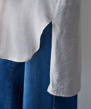 YECCA VECCA シアー2way袖バルーンチュニック Light Beige