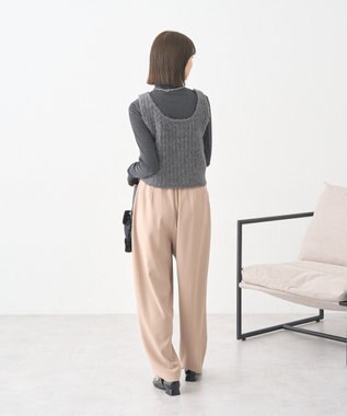 earth music&ecology ＭＩＸカラーブークレニットビスチェ Charcoal Gray