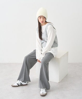 earth music&ecology ＭＩＸカラーブークレニットビスチェ Light Blue