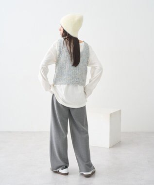 earth music&ecology ＭＩＸカラーブークレニットビスチェ Light Blue