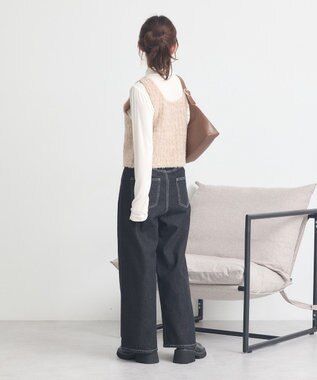 earth music&ecology ＭＩＸカラーブークレニットビスチェ Beige