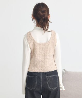 earth music&ecology ＭＩＸカラーブークレニットビスチェ Beige