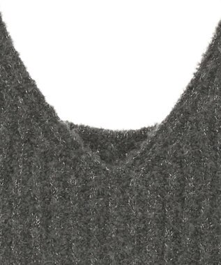 earth music&ecology ＭＩＸカラーブークレニットビスチェ Charcoal Gray