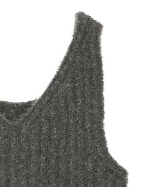 earth music&ecology ＭＩＸカラーブークレニットビスチェ Charcoal Gray