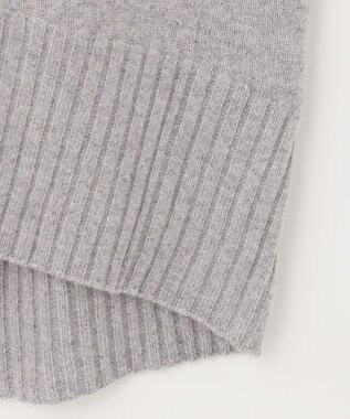 自由区 【洗える】ウールカシミヤブレンド オフネックプルオーバーニット ライトグレー系