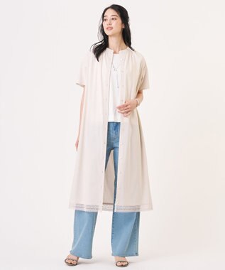 J.PRESS LADIES 【WEB限定】プレーティングジャージー ワンピース グレージュ系