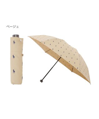 MOONBAT 【WEB限定】POLO RALPH LAUREN（ポロ ラルフローレン） 折りたたみ傘 ポロポニー プリント ベージュ