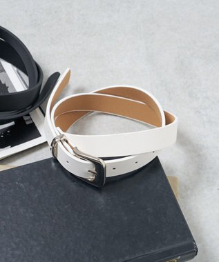 WEGO Lプレーン細ベルト ホワイト