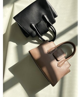 LA BAGAGERIE 【MONICA】ベルテッド2WAYハンドバッグ ブラック