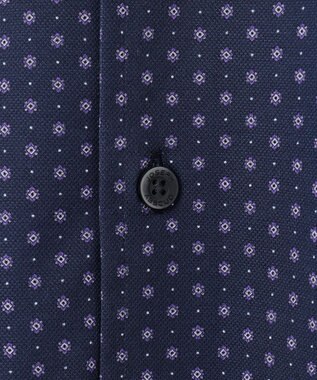 JOSEPH ABBOUD 【綿100％・ストレッチ・イージーケア】コンフォートジャージー プリント シャツ ネイビー系5