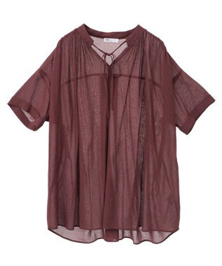 CRAFT STANDARD BOUTIQUE ヴィンテージボイルタイ付ブラウス Brown