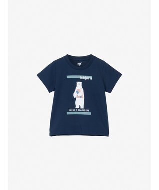 HELLY HANSEN 【キッズ・速乾・UVカット・記名ラベル付】アニマルティー オーシャンネイビー