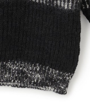 JOSEPH HOMME 【HIGH GRADE LINE】ランダムスラブジャガード　クルーネックニット ブラック系5