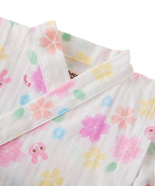 MIKI HOUSE HOT BISCUITS 【60-80cm】総柄 甚平オール ピンク