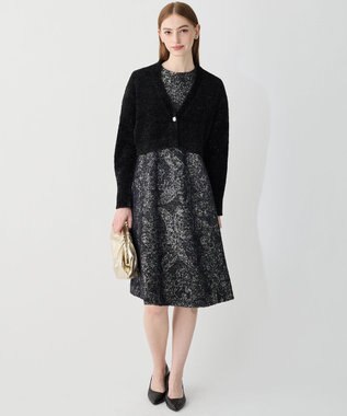 23区 L 【APPLAUDIR】GIOLICAエトワールツイード ドレス ネイビー系