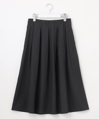 J.PRESS LADIES S フルダルクロス プリーツ スカート ブラック系