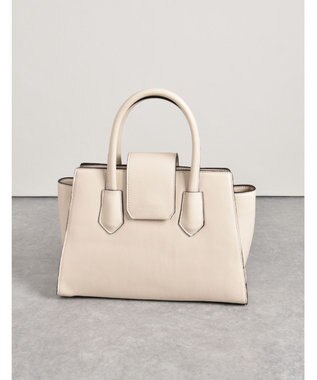 LA BAGAGERIE 【MONICA】ベルテッド2WAYハンドバッグ アイボリー