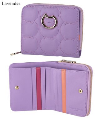 tsumori chisato CARRY ラインネコ ラウンドファスナー2つ折り財布 ラベンダー