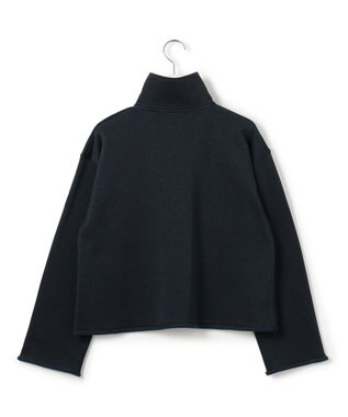 23区 【先行予約】シャイニーコットンテリー ハーフジップ スウェット ネイビー系