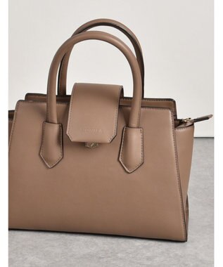 LA BAGAGERIE 【MONICA】ベルテッド2WAYハンドバッグ グレージュ