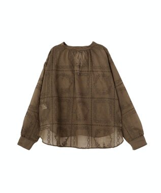 AMERICAN HOLIC スキッパーレースブラウス Mocha