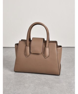 LA BAGAGERIE 【MONICA】ベルテッド2WAYハンドバッグ グレージュ