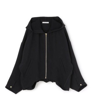 BEIGE， BROOM / スウェット風コンパクトライトパーカー Black