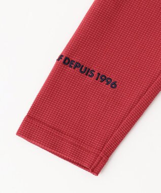 23区GOLF 【WOMEN】スクエアカノコ 長袖 ポロシャツ ワイン系